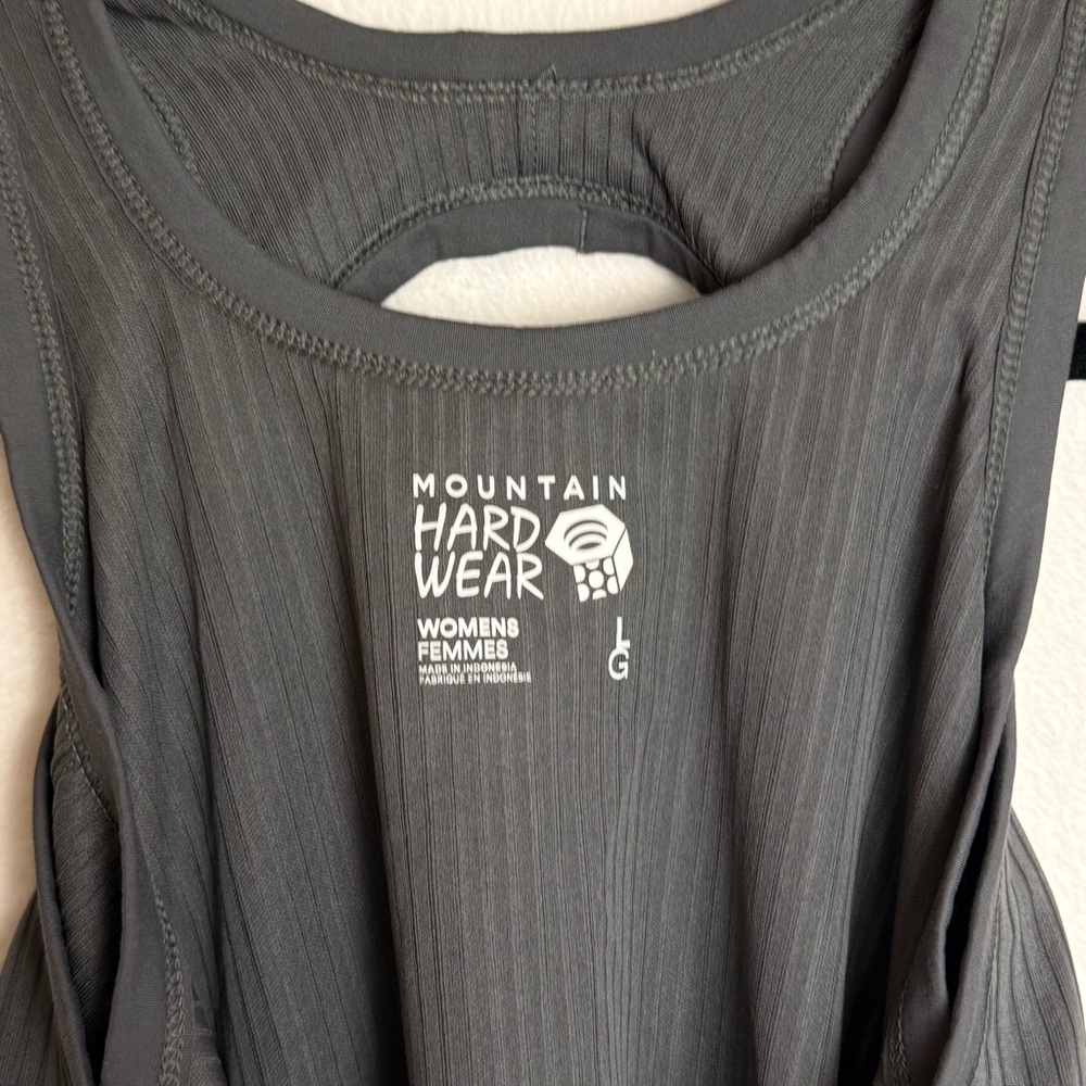 Mountain Hardwear Summer Rib Tank Top Sleeveless Top Gray Women’s Large - Picture 3 of 12